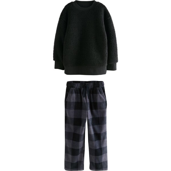 Next Pyžamo tmavosivá / čierna 66866146