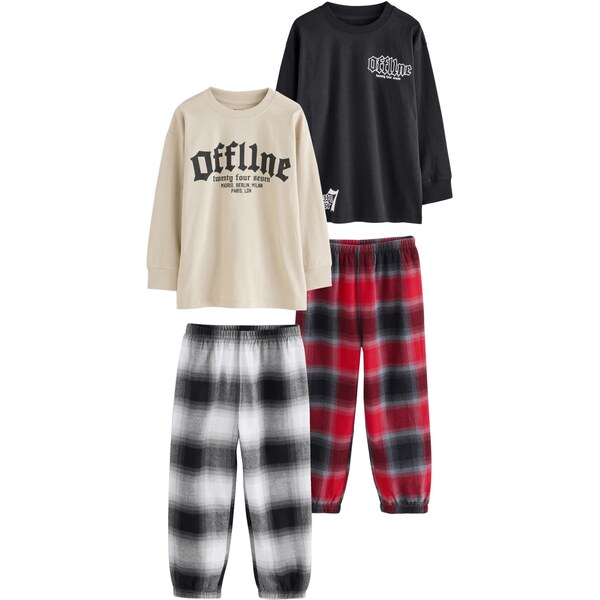 Next Pyžamo béžová / červená / čierna / biela 66866203