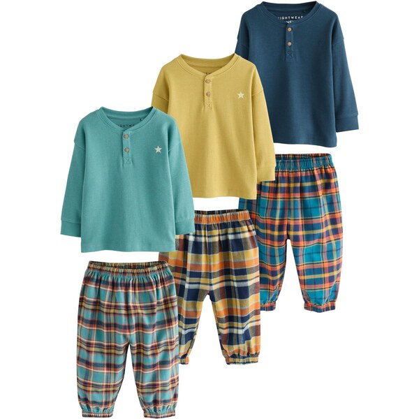 Next Pyžamo námornícka modrá / tyrkysová / žltá 66866245