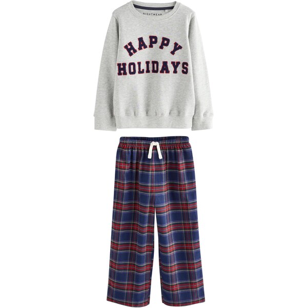 Next Pyžamo námornícka modrá / sivá / červená 66866225