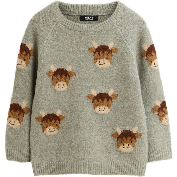 Next Sveter hnedá / pastelovo zelená 66866290