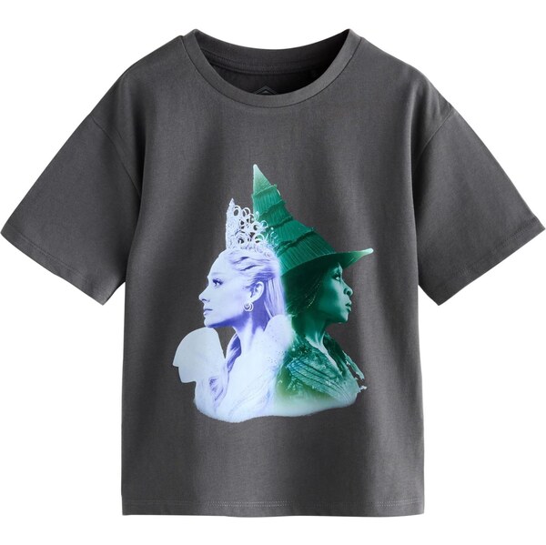 Next Tričko tmavosivá / tmavozelená / svetlofialová 66866414