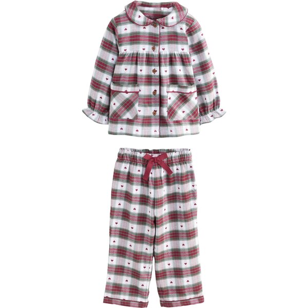 Next Pyžamo pastelovo zelená / vínovo červená / biela 66866417