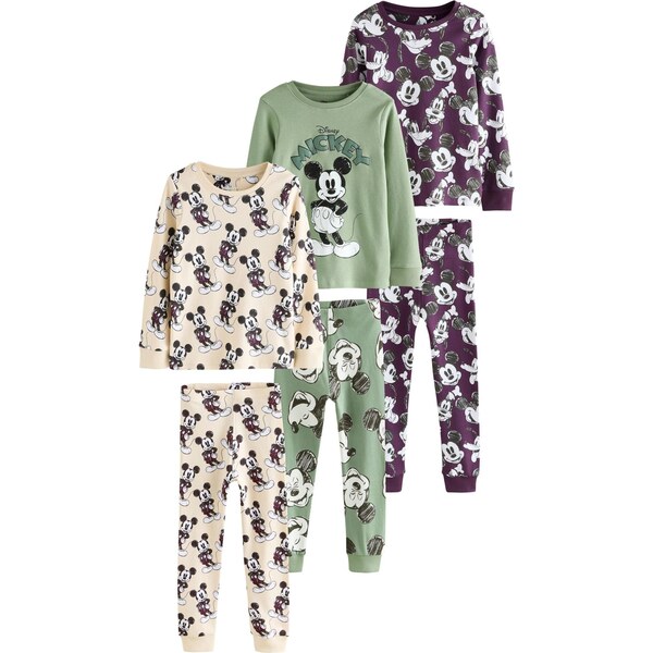 Next Pyžamo piesková / svetlozelená / baklažánová 66866521