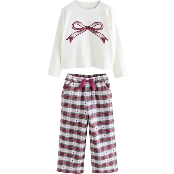 Next Pyžamo béžová / tmavozelená / červená / prírodná biela 66866604