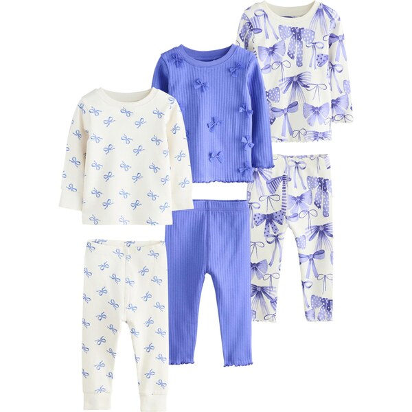 Next Pyžamo kráľovská modrá / biela ako vlna 66866639