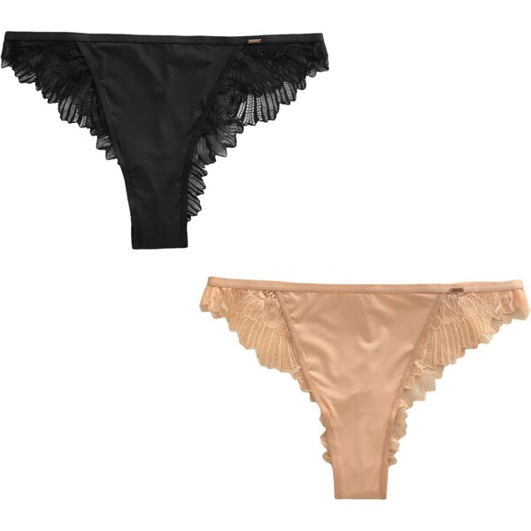 Lipsy Nohavičky béžová / čierna 66867248