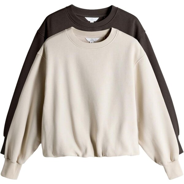 The Set Mikina svetlobéžová / čokoládová 66867528