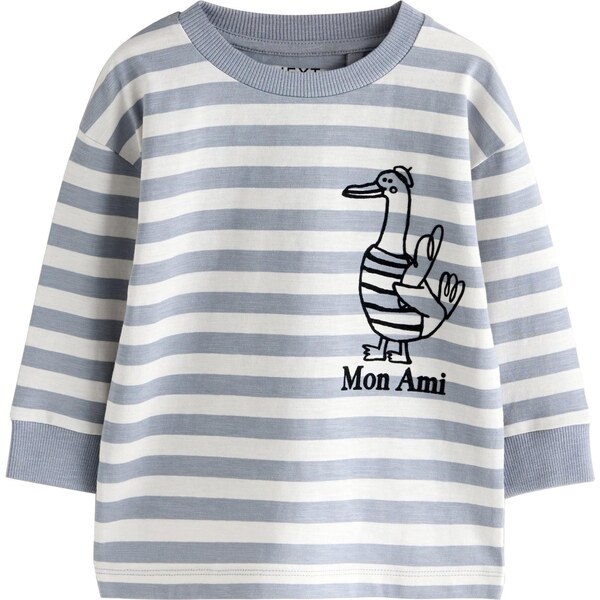 Next Mikina dymovo modrá / čierna / biela 66867772