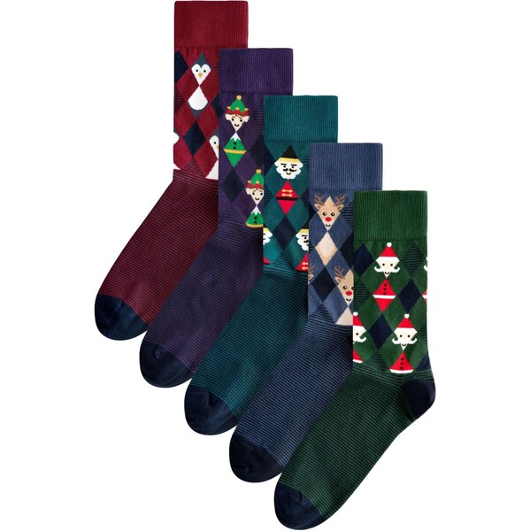 Next Ponožky zafírová / petrolejová / tmavozelená / tmavofialová / 66867831