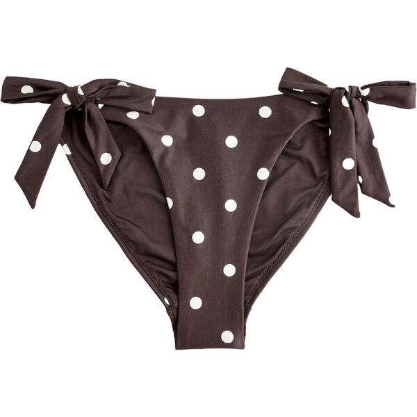 Next Bikinové nohavičky tmavohnedá / biela 66867838