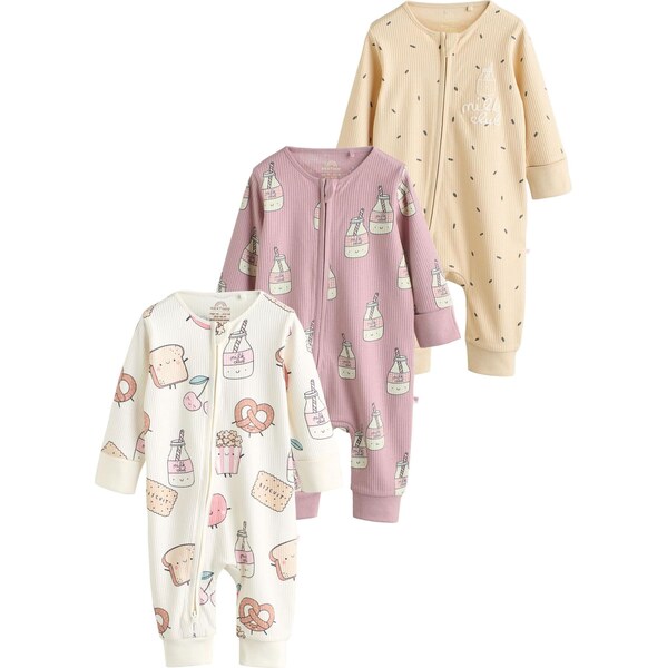 Next Pyžamo béžová / svetlofialová / čierna / biela 66867907