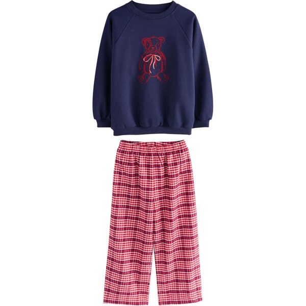 Next Pyžamo námornícka modrá / brusnicová 66867887