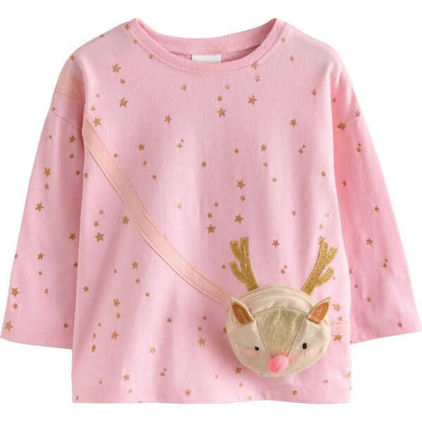 Next Tričko svetlohnedá / svetloružová 66867930