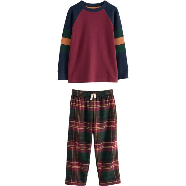 Next Pyžamo tmavozelená / bordová 66868039