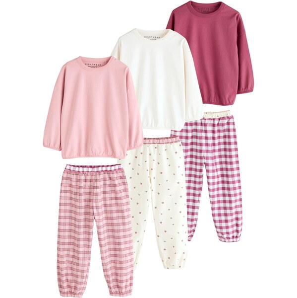 Next Pyžamo ružová / ružová / tmavoružová / biela 66868040
