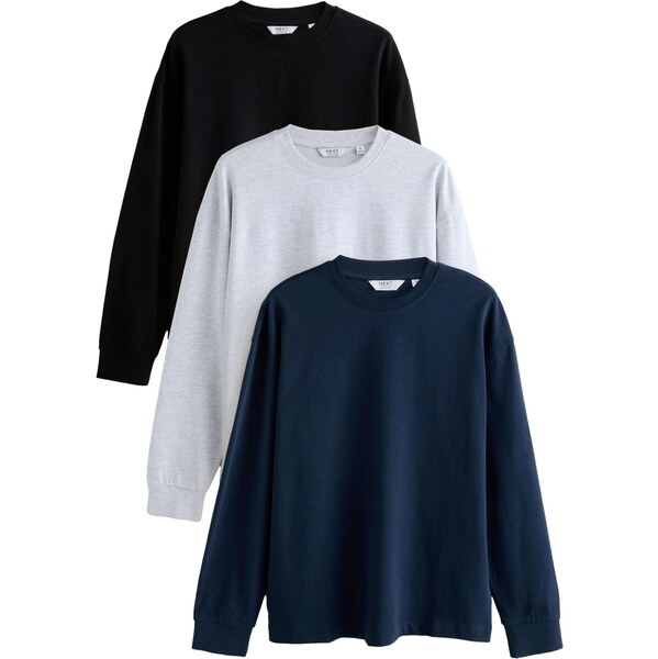 Next Tričko námornícka modrá / svetlosivá / čierna 66868263