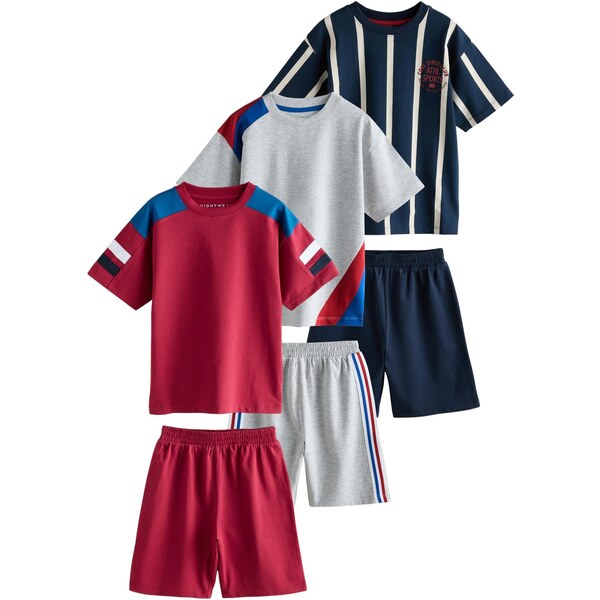 Next Pyžamo modrá / námornícka modrá / sivá / červená / biela 66868251