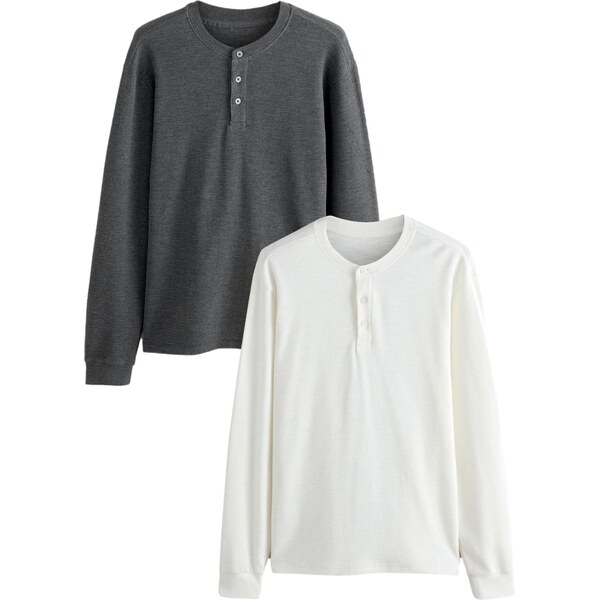 Next Tričko sivá melírovaná / biela 66868294