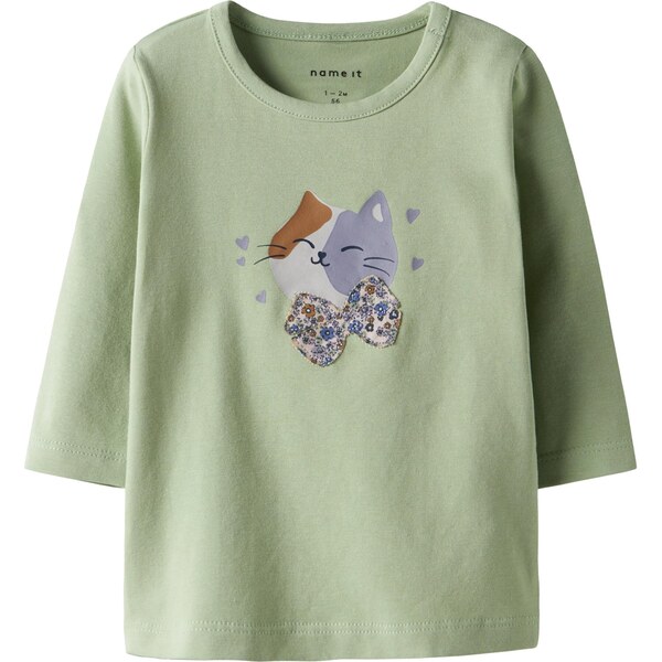 NAME IT Tričko NBFTANYA hnedá / pastelovo zelená / orgovánová 66868410