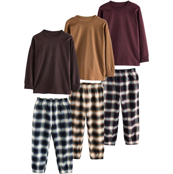 Next Pyžamo námornícka modrá / gaštanová / kapučíno / bordová 66868443