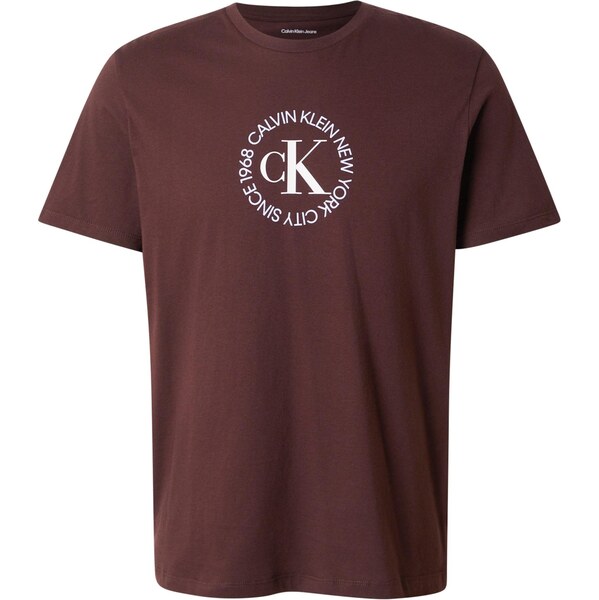 Calvin Klein Jeans Tričko pastelovo modrá / čokoládová / biela 66868748