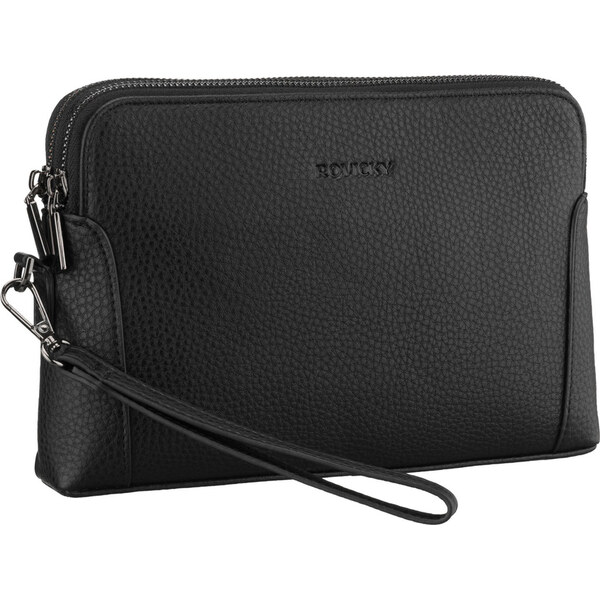 ROVICKY Pánska čierna príručná taška zo syntetickej kože so zipsovým 66864904