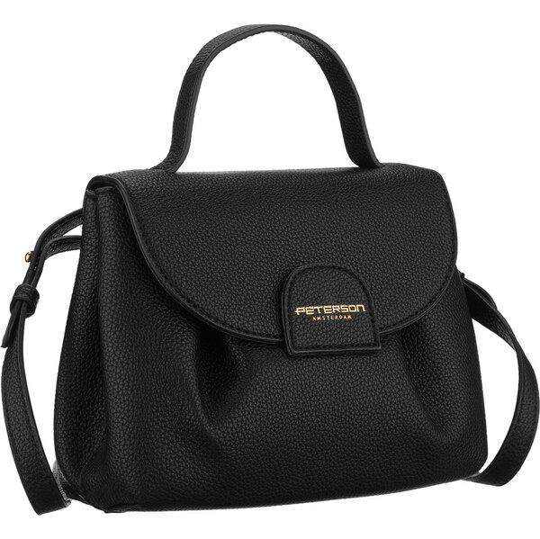 Peterson Elegantná čierna dámska kabelka so štýlovou vonkajšou 66864910