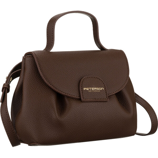 Peterson Elegantná hnedá dámska crossbody kabelka s magnetickým 66864909