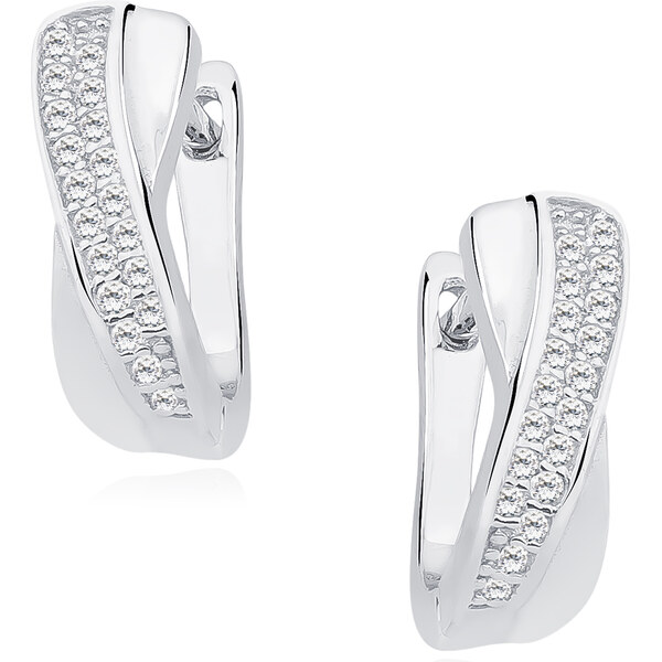 Olivie Strieborné náušnice so zirkónmi 0769 17387075