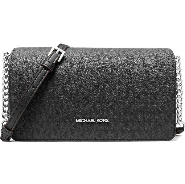 Michael Kors Jet Set Medium Signature Logo Crossbody Bag Black 66874894