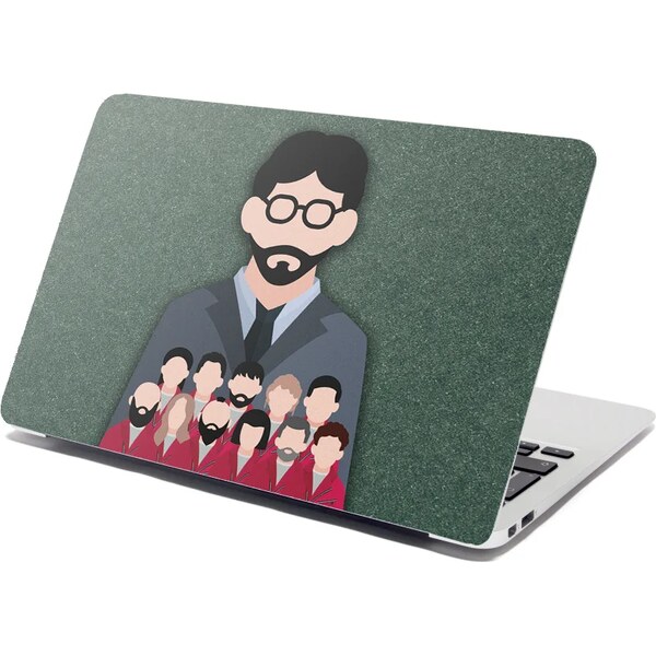 Sablio Samolepka na notebook Money heist Profesor a jeho tím Zelená 65112597