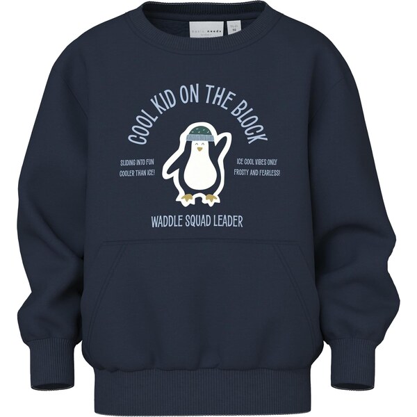 NAME IT Mikina NMMVUGO námornícka modrá / čierna / biela 65457368