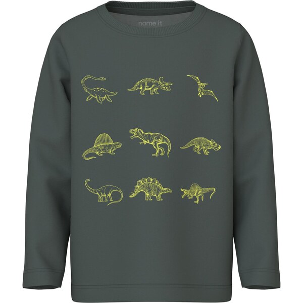 NAME IT Tričko NMMVUX tmavosivá / kiwi 66875481