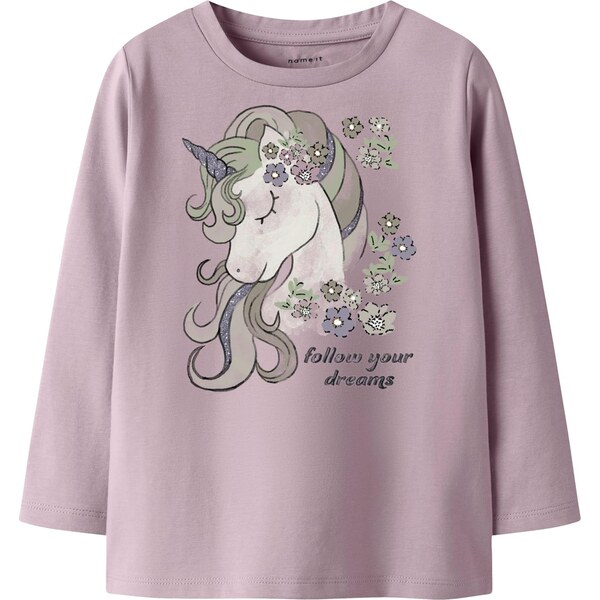 NAME IT Tričko NMFTULINEA krémová / striebornosivá / svetlozelená / 66875504