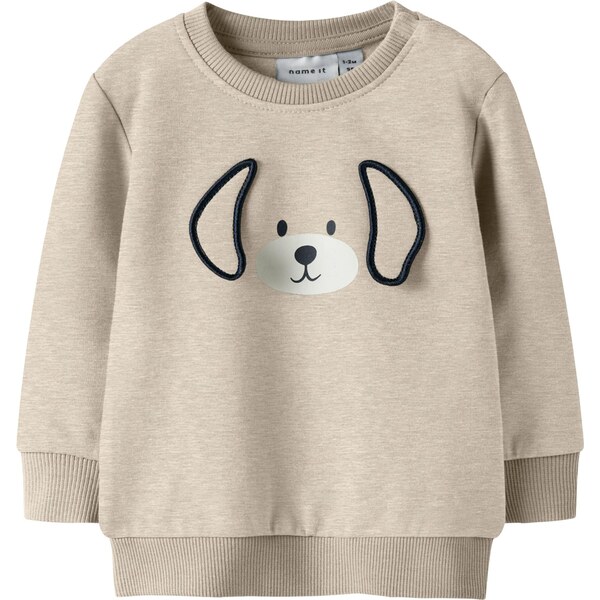 NAME IT Mikina NBMTOBIAS slonová kosť / tmavobéžová / čierna 66875541