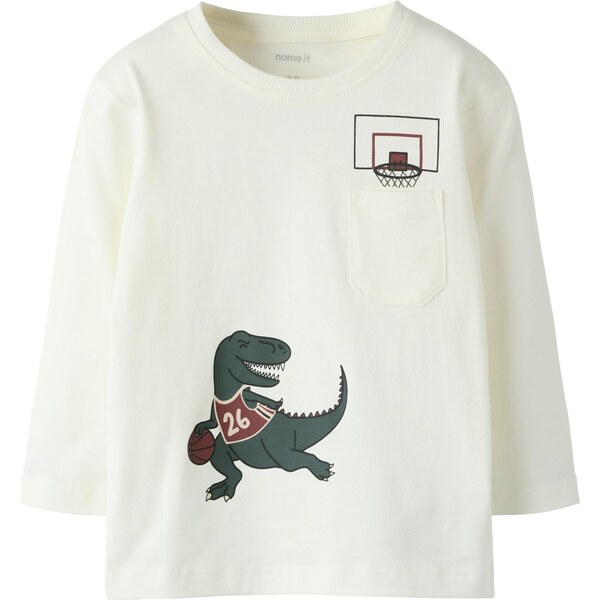 NAME IT Tričko NMMVILIAN gaštanová / tmavosivá / biela 66875562