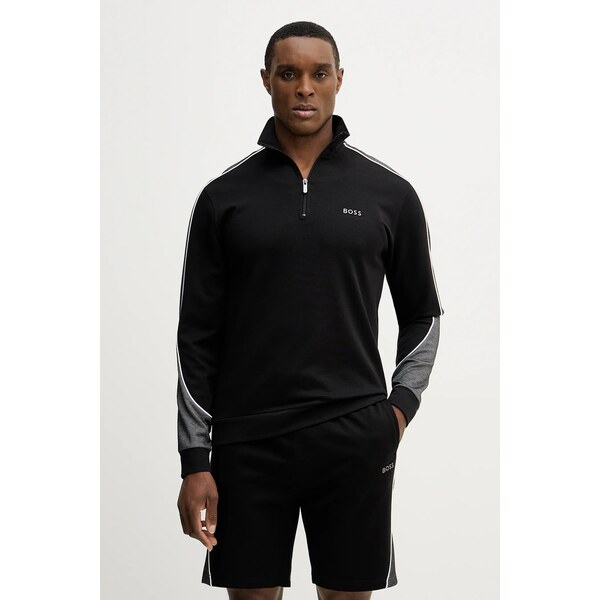 Mikina s kapucňou BOSS Tracksuit 1/4 Jacket 66886452