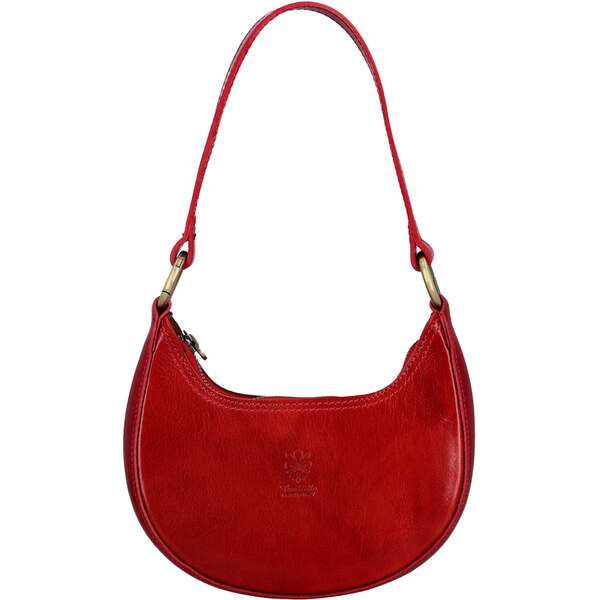 Dámska kožená kabelka na rameno červená - Delami Vera Pelle Fidelie 66890726