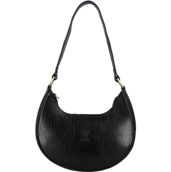 Dámska kožená kabelka na rameno čierna - Delami Vera Pelle Anissa 66890740