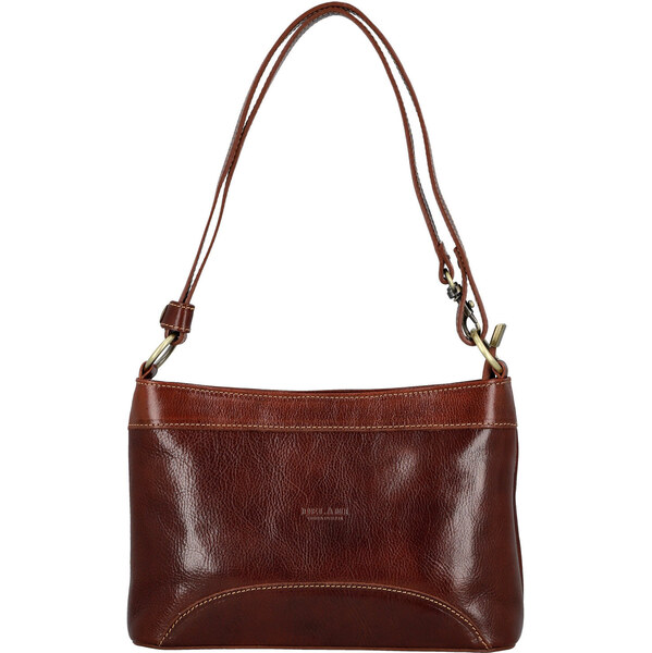 Dámska kožená kabelka na rameno hnedá - Delami Vera Pelle Kilveri 66890747