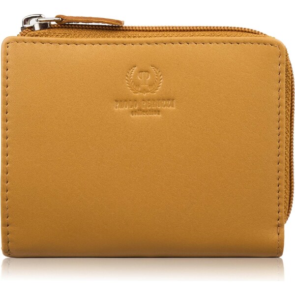 Paolo Peruzzi Malá kožená dámska peňaženka s RFID | muštárová SL-06 66882538