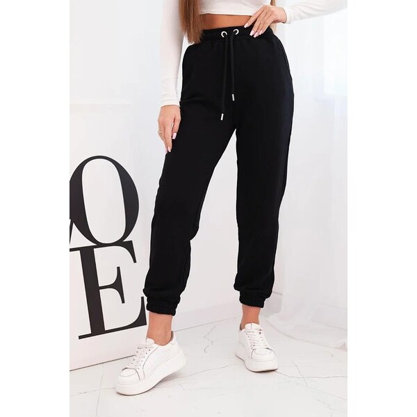 MladaModa Bavlnené teplákové nohavice s gumkou v páse model 9172 66882783