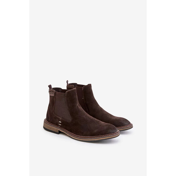 Big Star Shoes Semišové členkové topánky Chelsea Pánske Big Star 66884614