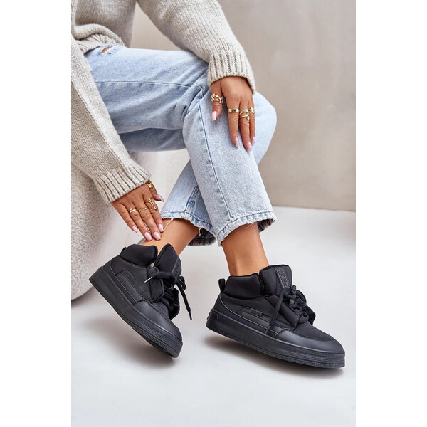 Big Star Shoes Zateplené dámske tenisky Big Star Black 66884613