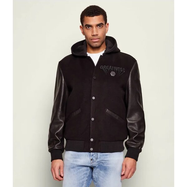 Philipp Plein Bunda bomberka | regular fit | s prímesou kože 66676133