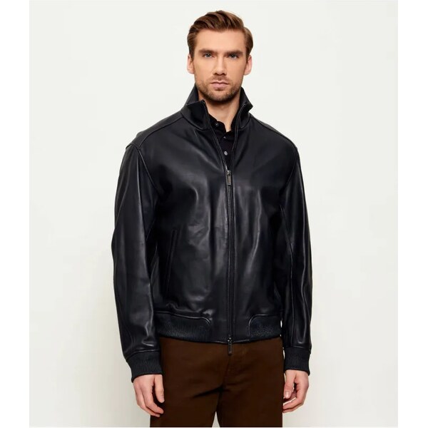 BOSS BLACK Kožená bunda H-Mamun_AM | BOSS x ASTON MARTIN | regular fit 66879618