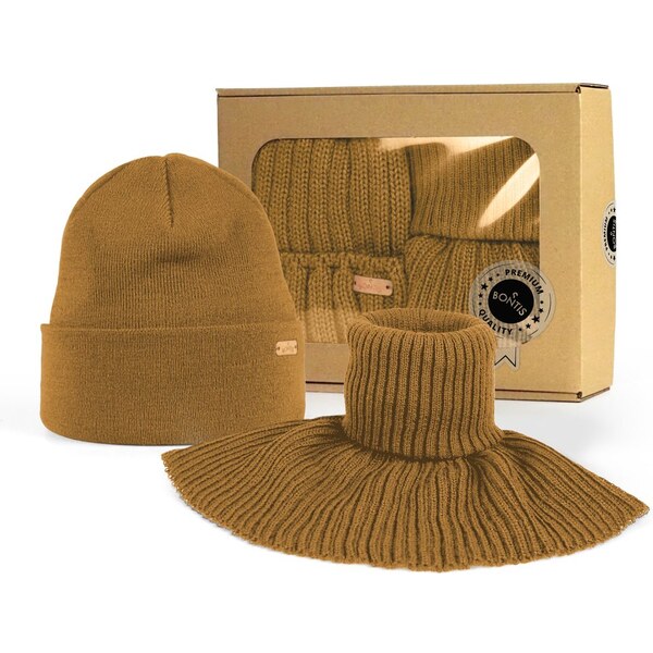 Bontis Darčekové balenie: pánska čiapka s lemom a nákrčník 66887848