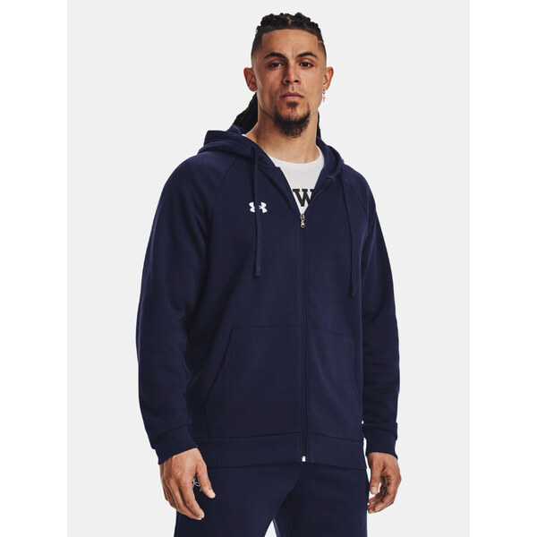 Tmavomodrá pánska mkina s kapucňou Under Armour UA Rival Fleece FZ 52516723