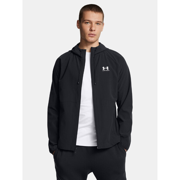 Mens jacket Under Armour UA Stretch Wvn WindbreakerEU-BLK - Mens 64790171